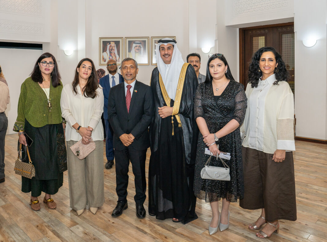 Ambassadors and guests attend the opening of the Bangladeshi art exhibition in Bahrain